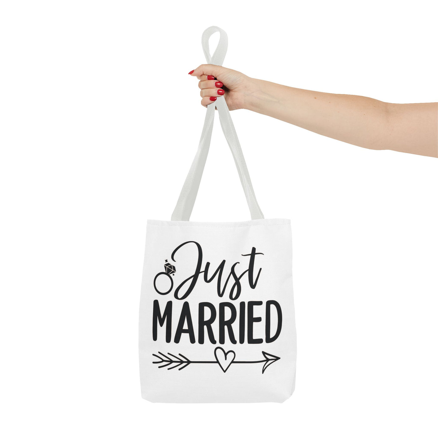 Just Married Tote Bag White