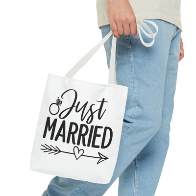 Just Married Tote Bag White