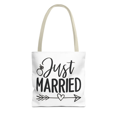 Just Married Tote Bag White