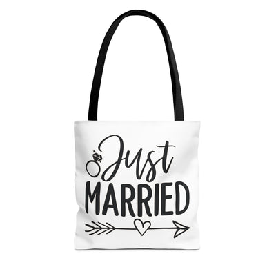 Just Married Tote Bag White