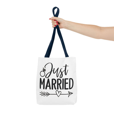 Just Married Tote Bag White