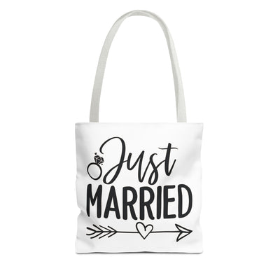 Just Married Tote Bag White