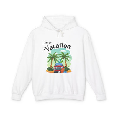 "New Vacation" Unisex Lightweight Hooded Sweatshirt, hooded, unisex, hooded sweatshirt, unisex sweatshirt, sweatshirt, hooded sweater, lightweight hoodie