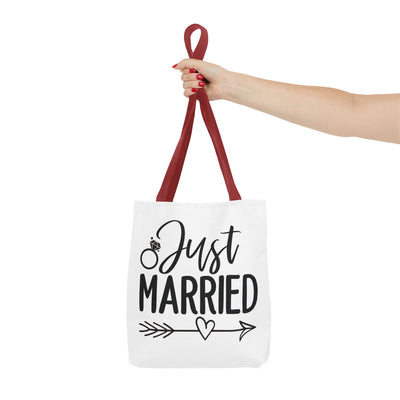 Just Married Tote Bag White