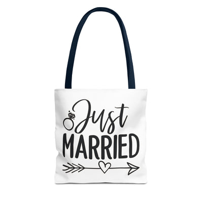 Just Married Tote Bag White