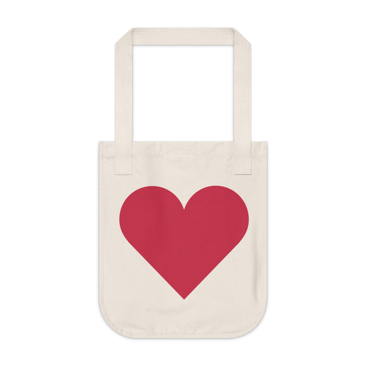 Heart Valentine Organic Canvas Tote Bag